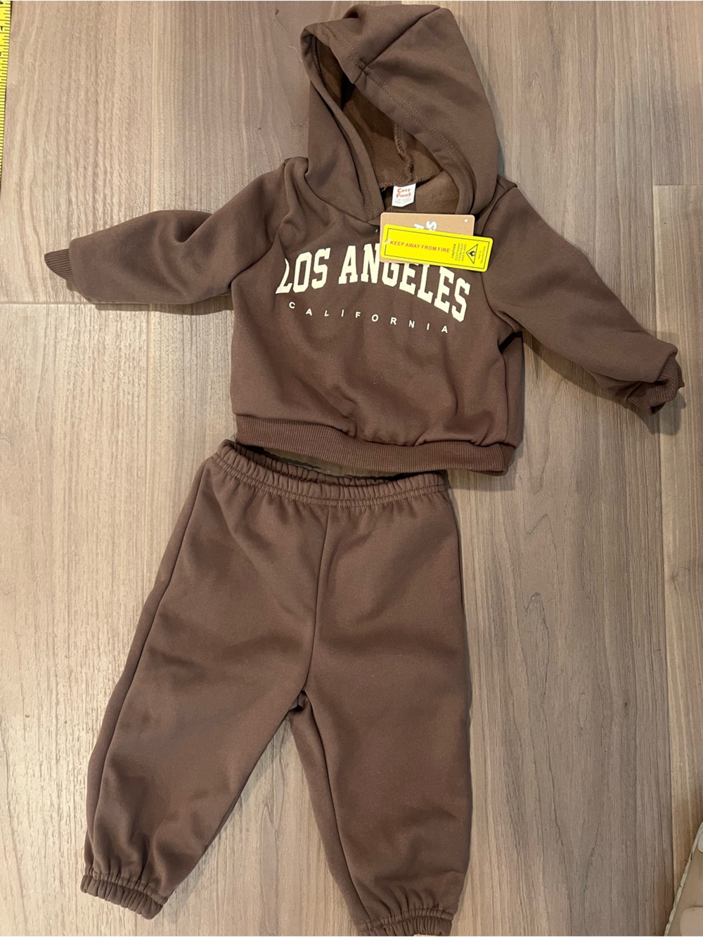 9-12month Brown Los Angeles Graphic Sweat Jogger set